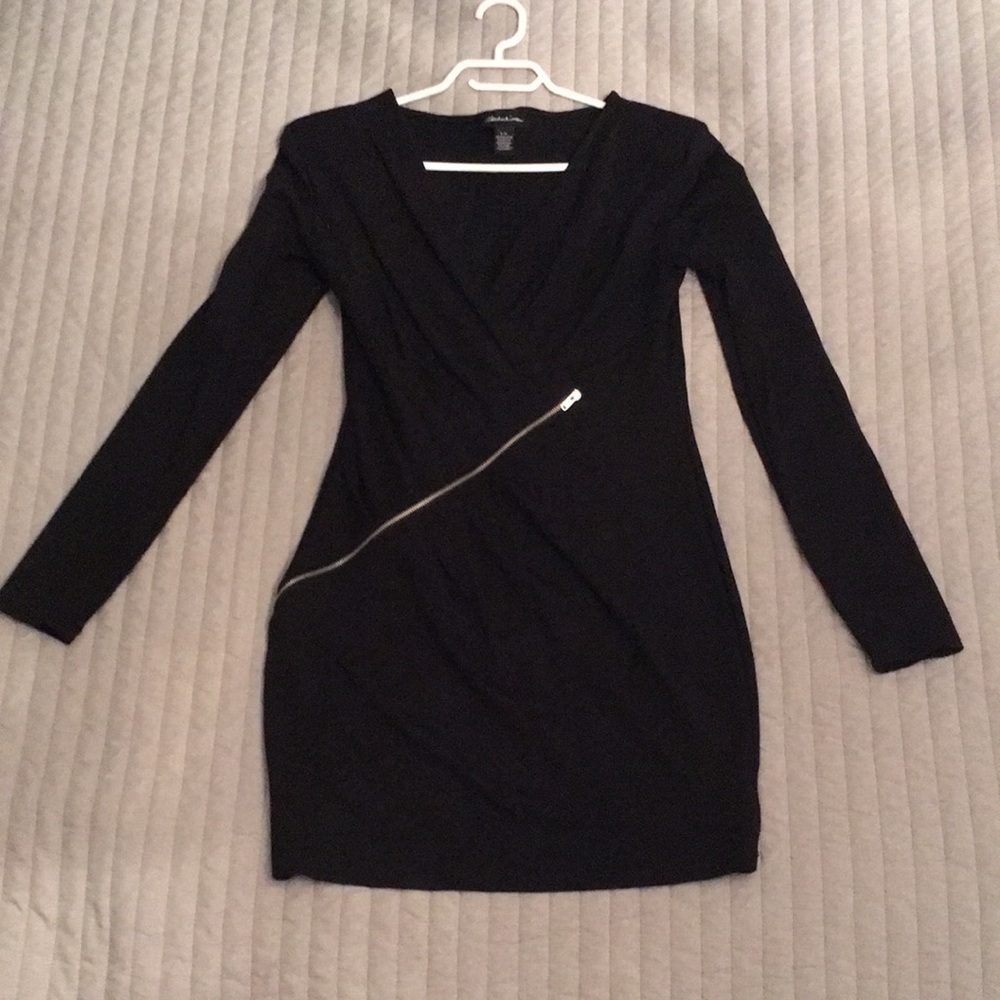 SexyLong Sleeved Bodycon Mini with Ruched Front